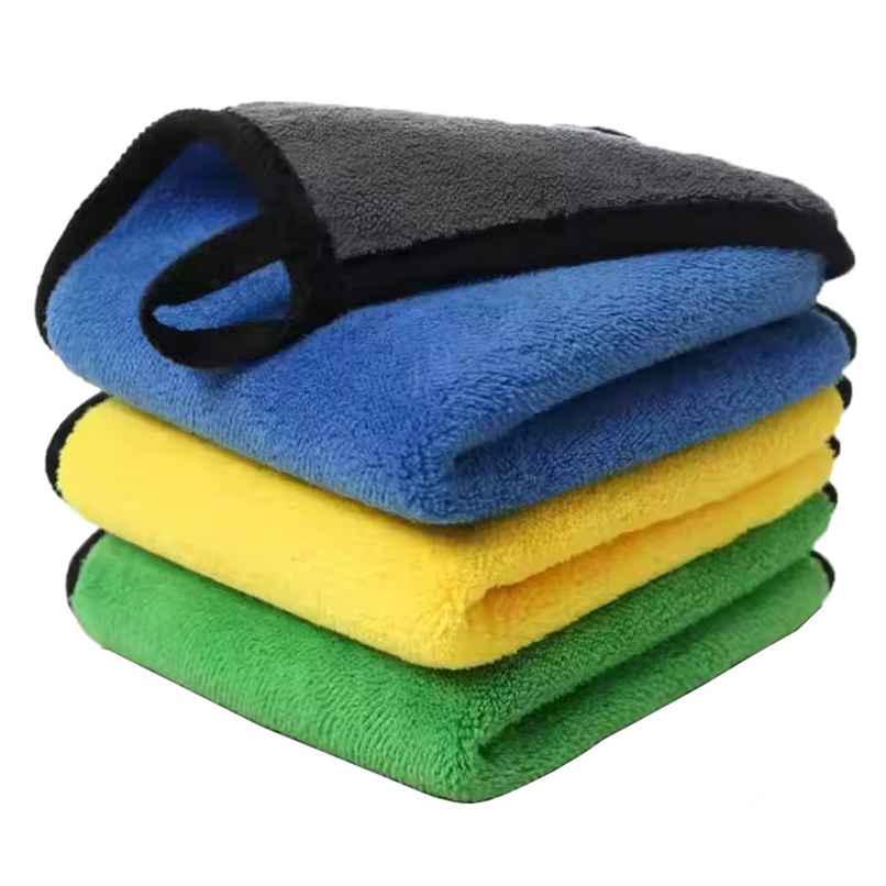 Sheen Microfiber Car Cleaning Cloth (Pack of 3) - Assorted | 800 GSM