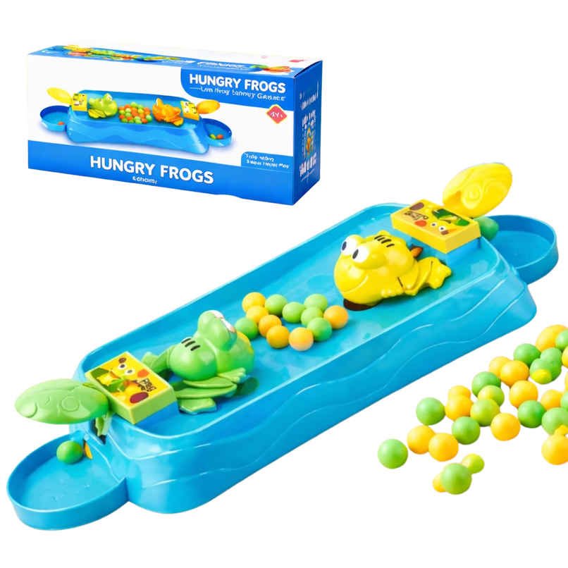 Fablue Hungry Frogs Tabletop Game Toy For Kids 2 Players | Interactive Indoor Fun Game