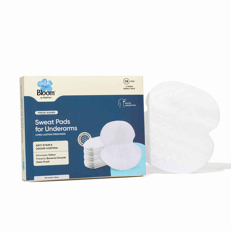 Bloom By Bold Care Sweat Pads For Underarms | Stops Sweat Stains & Foul Odour
