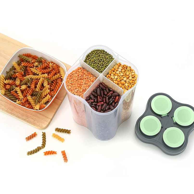 2Mech 4 Section Plastic Kitchen Storage Container