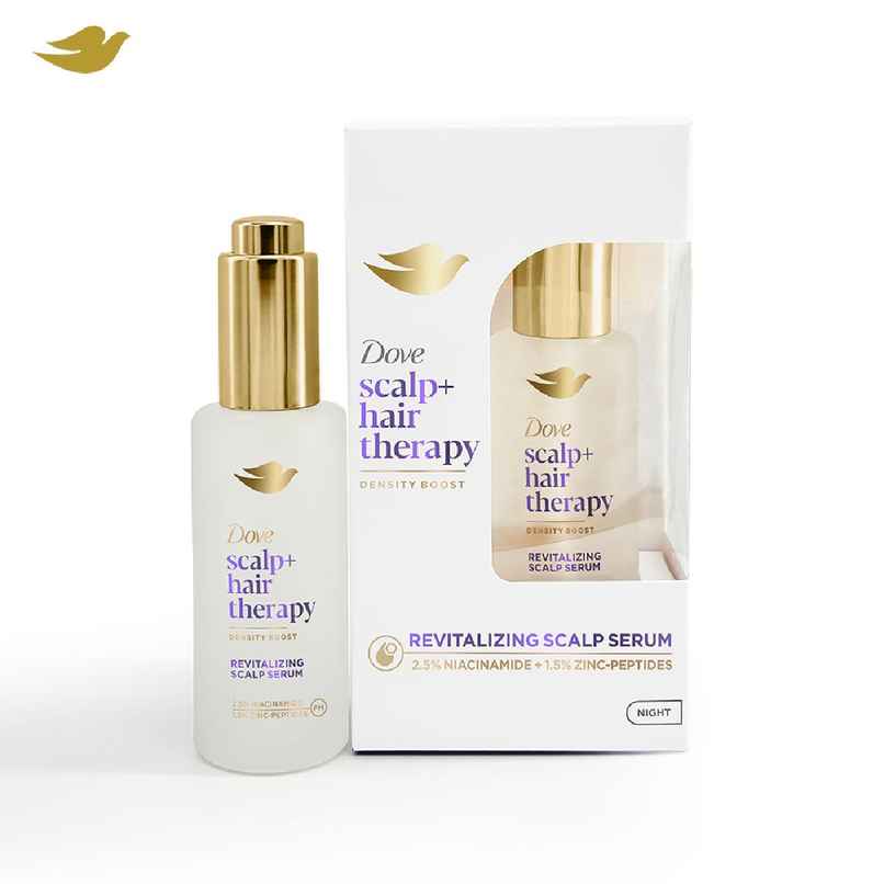 Dove Scalp+Hair Density Boost Serum: 2.5% Niacinamide & 1.5% Zinc Peptides For Revitalizing Scalp