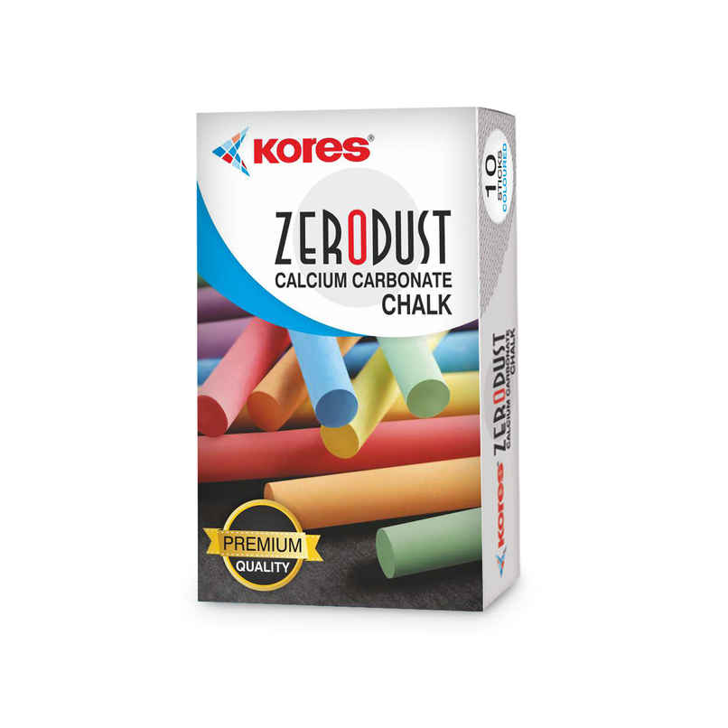Kores Zero Dust Calcium Carbonate Chalk | Multicolour