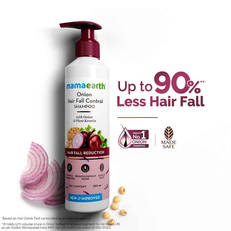 Mamaearth Onion Shampoo for Anti Hair Fall & Hair Growth with Onion Oil & Plant Keratin