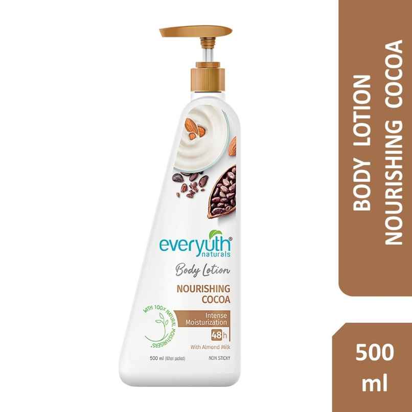 Everyuth Naturals Body Lotion - Nourishing Cocoa with 100% Natural Almond Milk