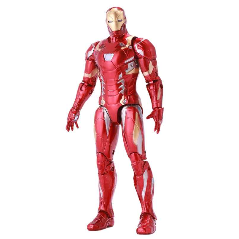 Striders Licensed Marvel Iron Man MK46 Toy Figure with Stand | 7 inch