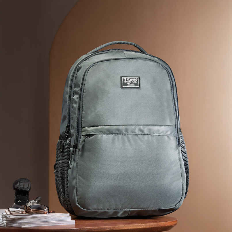 Teakwood Unisex Leathers Vasily Backpack | Grey - 30 L