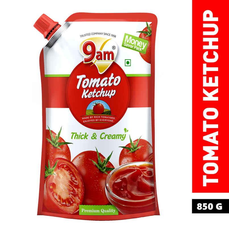 9am Tomato Ketchup, Natural, Tangy, Perfect for Snacks & Breakfast