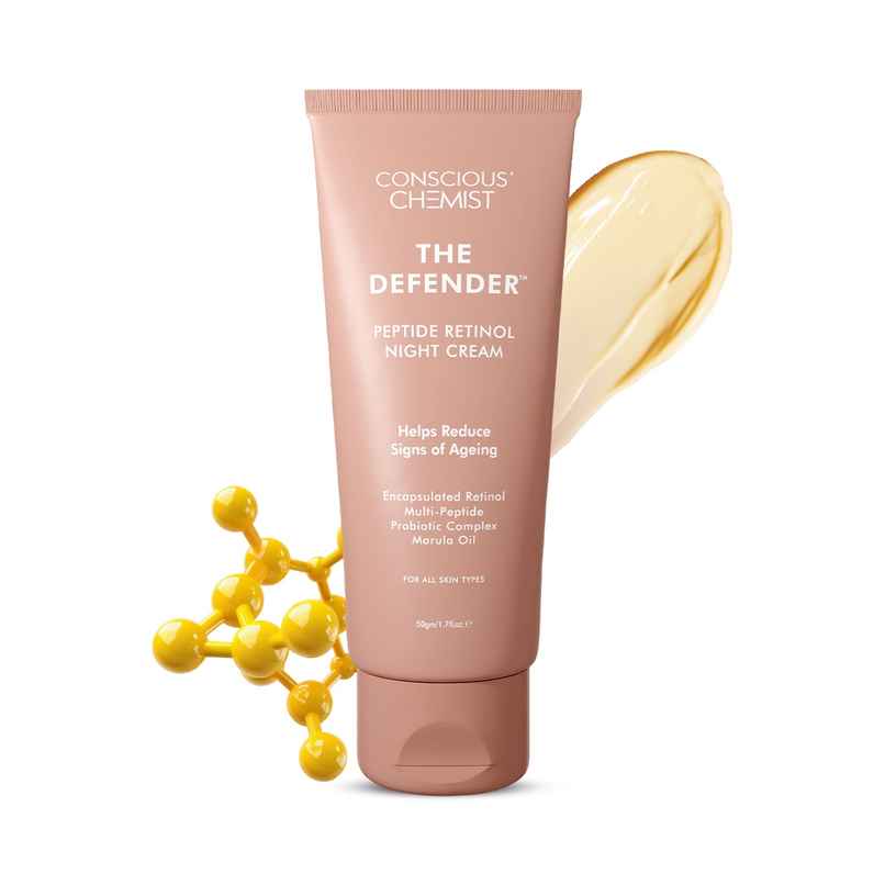 Conscious Chemist Multi Peptide Retinol Anti Aging Lightweight Night Cream Reduces Wrinkles