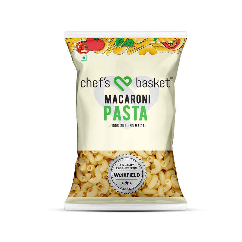 Chef's Basket Macaroni Pasta| Durum Wheat Semolina|Rich in Protein & Fiber