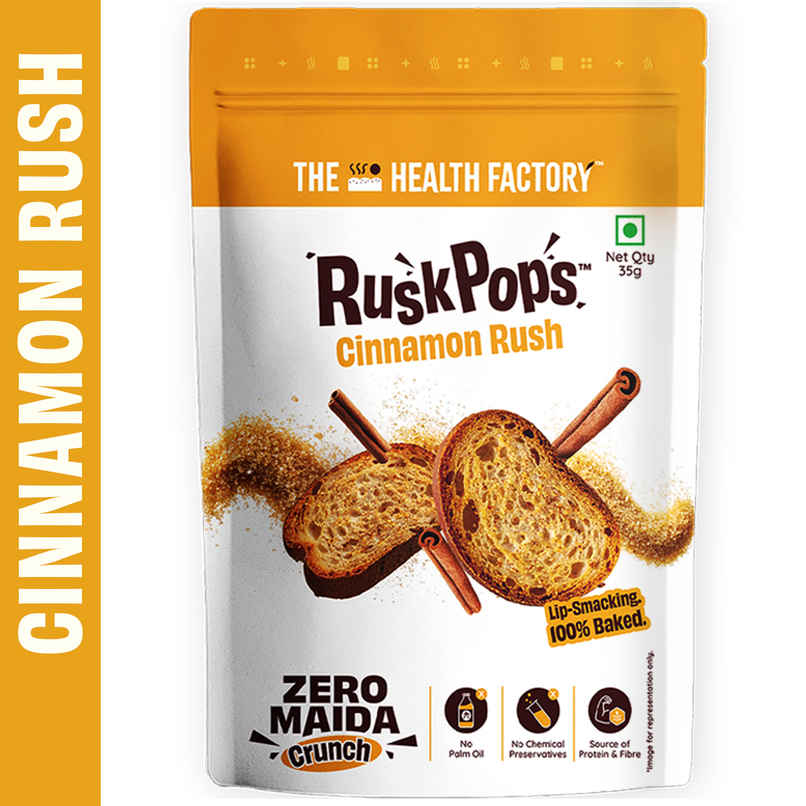 The Health Factory Zero Maida Rusk Pops- Cinnamon Rush