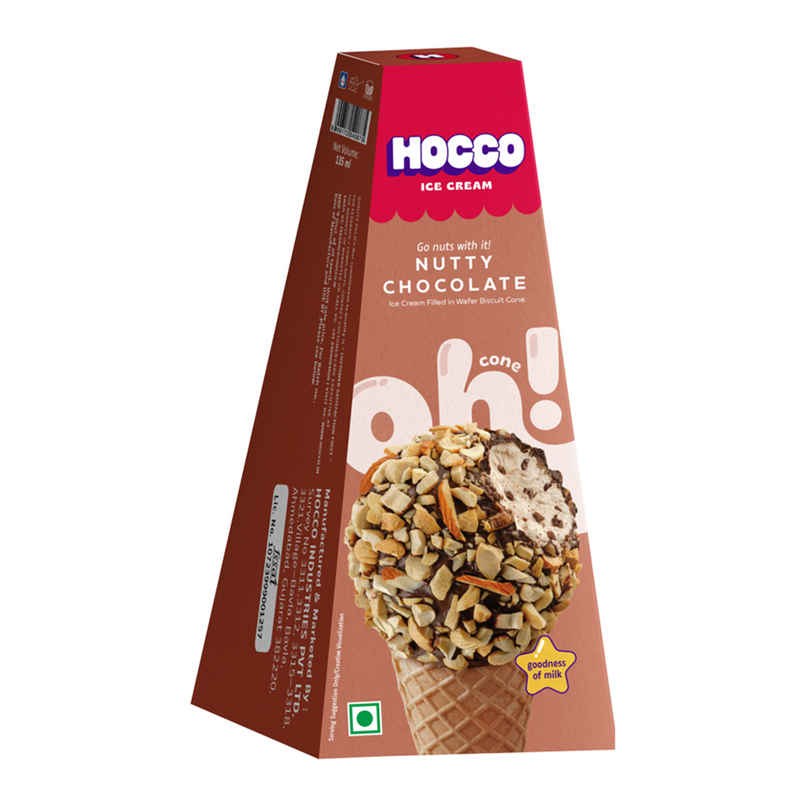 Hocco Nutty Chocolate Oh Ice Cream Cone