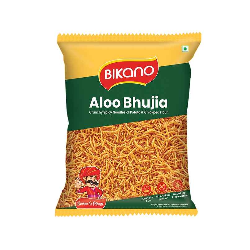 Bikano Aloo Bhujia | Crunchy and Spicy Aloo Bhujia Snack | Perfect Tea-Time Namkeen