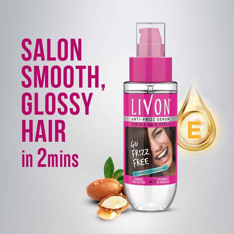 Livon Hair Serum, For Dry & Frizzy Hair | Provides shine, smoothness & damage protection