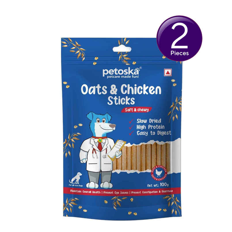 Petoska Dog Treats Chicken Oats Sticks Combo