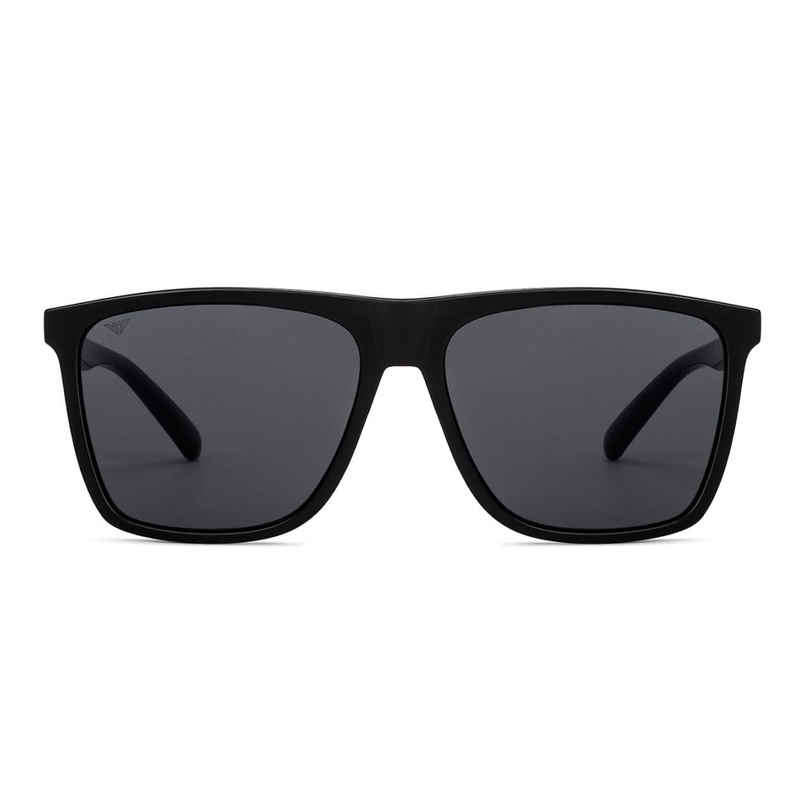 Vincent Chase By Lenskart Unisex Solid Plastic Wayfarer Sunglasses | Black - L