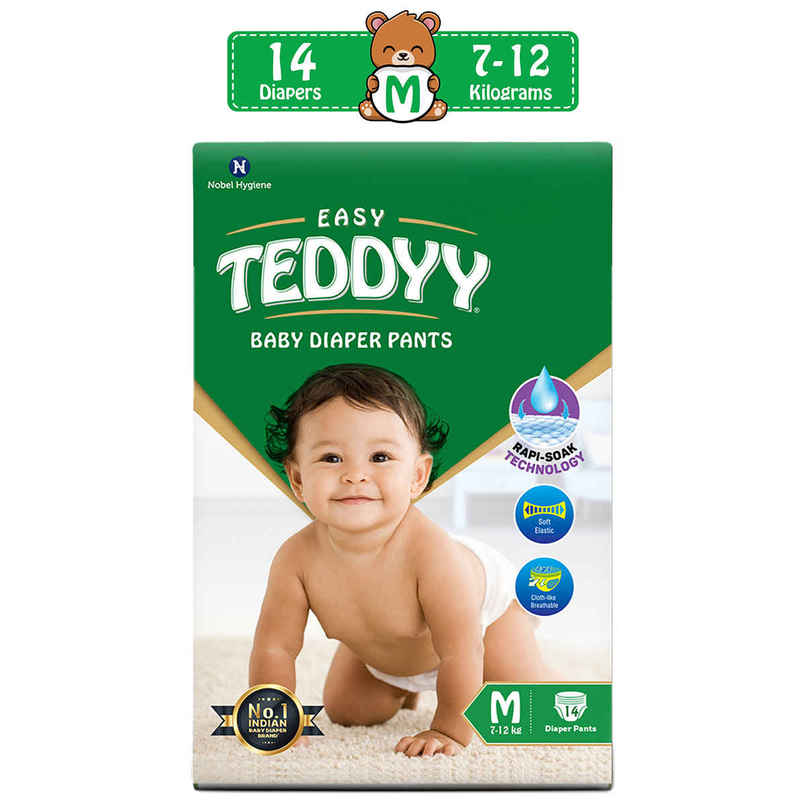 Teddyy Baby Easy Pant Style Diaper | M | 14 pcs Teddyy Baby Easy Pant Style Diaper | M | 14 pcs