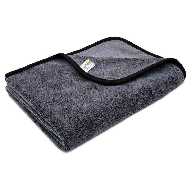 Softspun Microfiber Cleaning Cloth (XL, 50x80 cm, 500 GSM, 1pc, Grey) Softspun Microfiber Cleaning Cloth (XL, 50x80 cm, 500 GSM, 1pc, Grey)