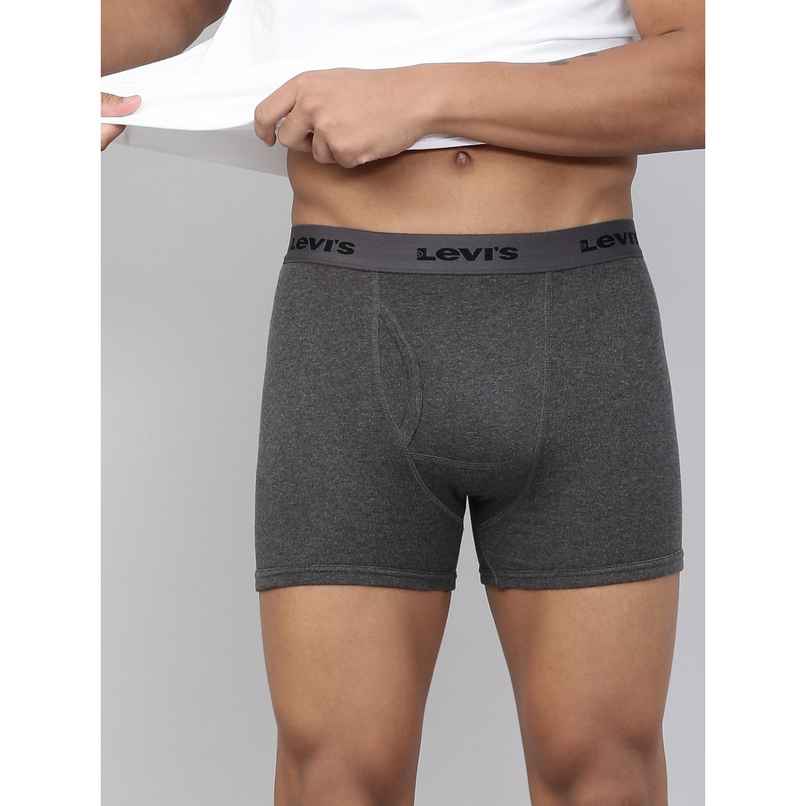 Levi's 001 Men's Classic Boxer Brief | Contoured Double Pouch | D. Grey Mel | XL