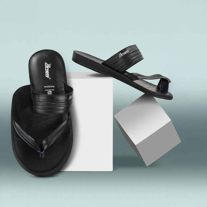 Paragon Men's Black Pu Sandals PUK2234G UK 8 Paragon Men's Black Pu Sandals PUK2234G UK 8