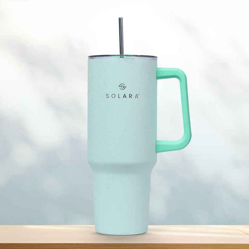 Solara 1.2 Liter Insulated Elixir Tumbler With Lid And Straw For Travel, Office, Home | Lemon Drop