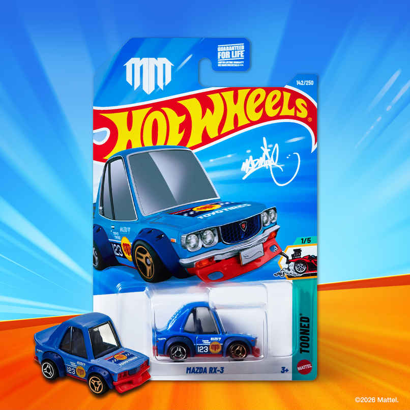 Hot Wheels Worldwide Basic Car Hw Mazda Rx 3 Tooned Toy Car For Kids And Collectors