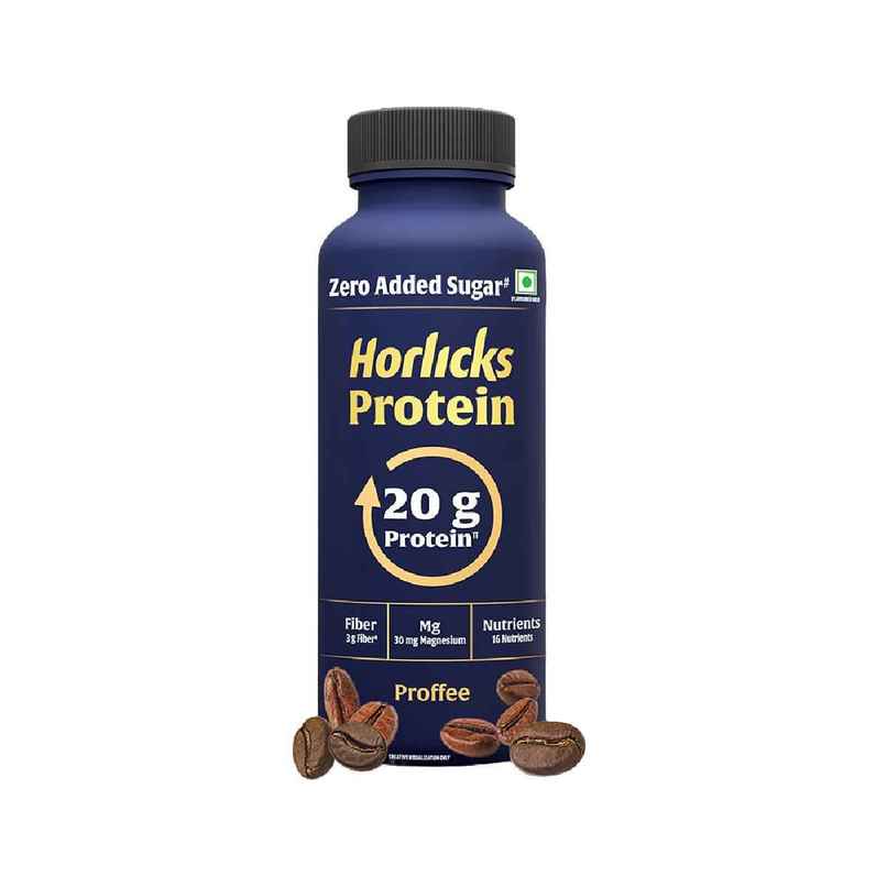 Horlicks Protein Milkshake, With 20g Protein Proffee Flavour