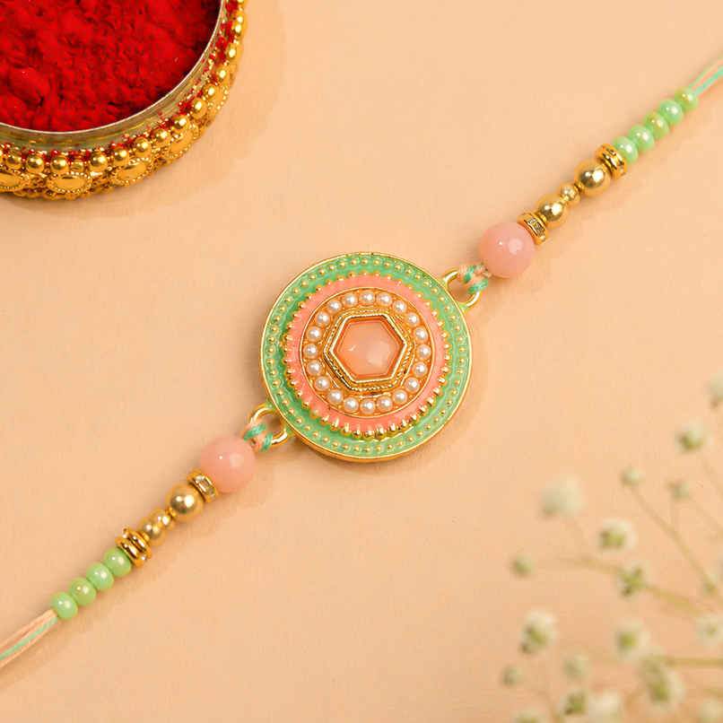 Traditional Vibrant Meenakari Chakra Rakhi for Brother | Pack of 1 | Tomuncle Traditional Vibrant Meenakari Chakra Rakhi for Brother | Pack of 1 | Tomuncle