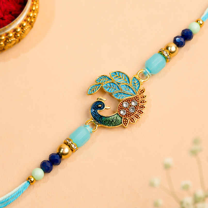 Rakhi for Brother | Peacock | Pack of 1 | Avyaan Rakhi Rakhi for Brother | Peacock | Pack of 1 | Avyaan Rakhi