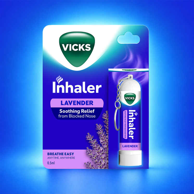Vicks Inhaler Lavender | Soothing Blocked Nose Relief (Cold)