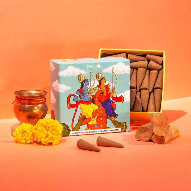Phool Ayodhya Soumya Chandan Dhoop Cones 100% Natural Certified Phool Ayodhya Soumya Chandan Dhoop Cones 100% Natural Certified