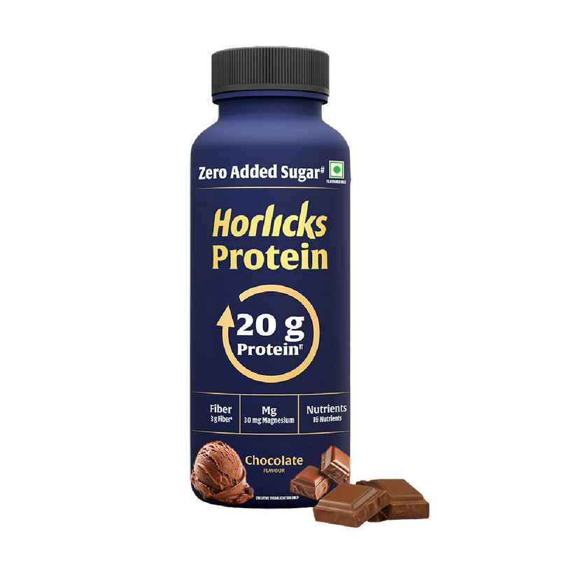 Horlicks Protein Milkshake, with 20g Protein Chocolate Flavour