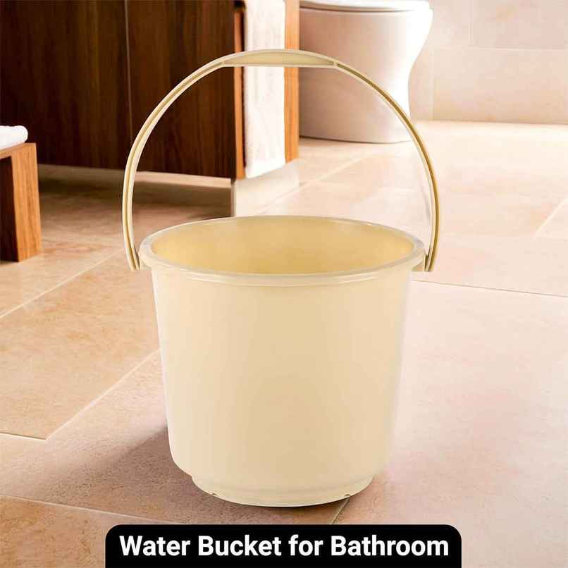 Kuber Industries Small 5 L Plastic Bucket for Cleaning & Storage | Plain | Beige Kuber Industries Small 5 L Plastic Bucket for Cleaning & Storage | Plain | Beige