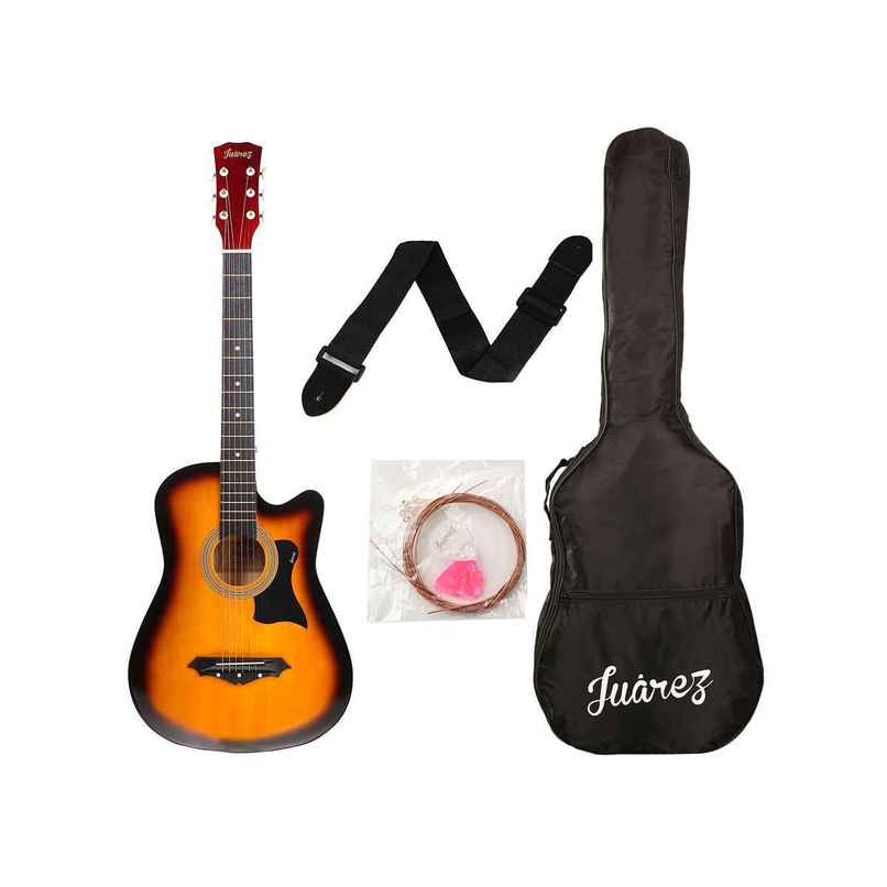 Juarez Acoustic Guitar Kit, 38 Inch Cutaway, Acoustic Guitar Kit, Sunburst) Juarez Acoustic Guitar Kit, 38 Inch Cutaway, Acoustic Guitar Kit, Sunburst)