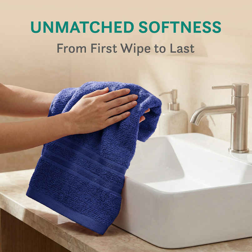 Mytrident Cotton Hand Towel | 400 GSM | Gym Towel Set - New Navy Mytrident Cotton Hand Towel | 400 GSM | Gym Towel Set - New Navy