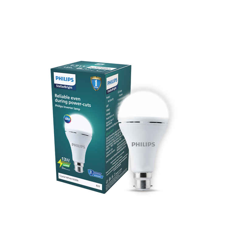 Philips Emergency LED Bulb | 13 W | Cool White | B22 | 3 Hrs Philips Emergency LED Bulb | 13 W | Cool White | B22 | 3 Hrs