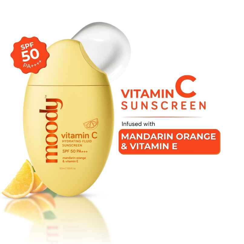 Moody Vitamin C Hydrating Fluid Sunscreen SPF 50 Pa +++ Mandarin Orange & Vitamin E (50 Ml) Moody Vitamin C Hydrating Fluid Sunscreen SPF 50 Pa +++ Mandarin Orange & Vitamin E (50 Ml)