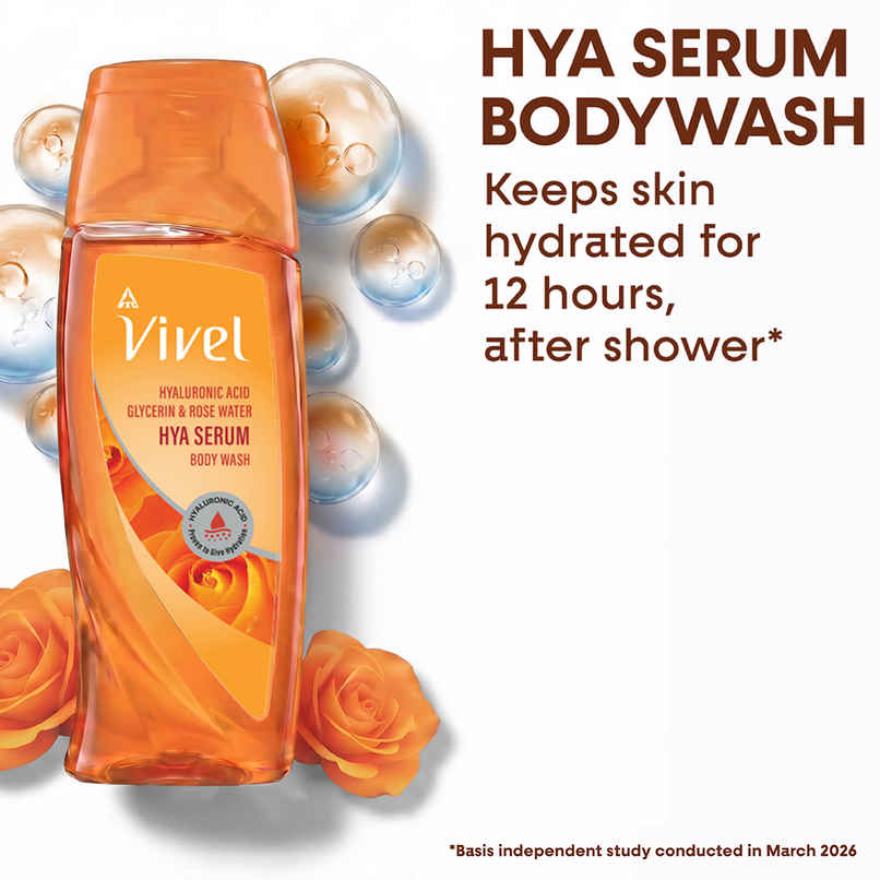 Vivel Hya Serum Body Wash Hyaluronic Acid, Glycerin and Rose Water daily Hydration Shower Gel