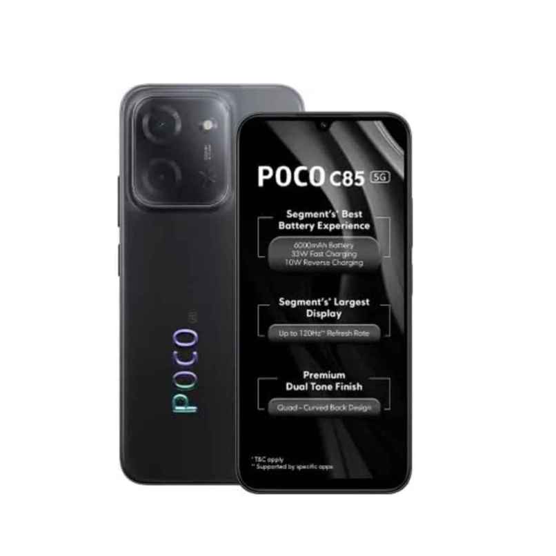 POCO C85 5G Power Black | 6GB RAM | 128GB ROM POCO C85 5G Power Black | 6GB RAM | 128GB ROM