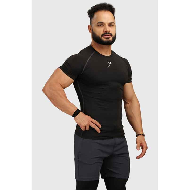 Fuaark Men's Compression GYM T-shirt | Black - L