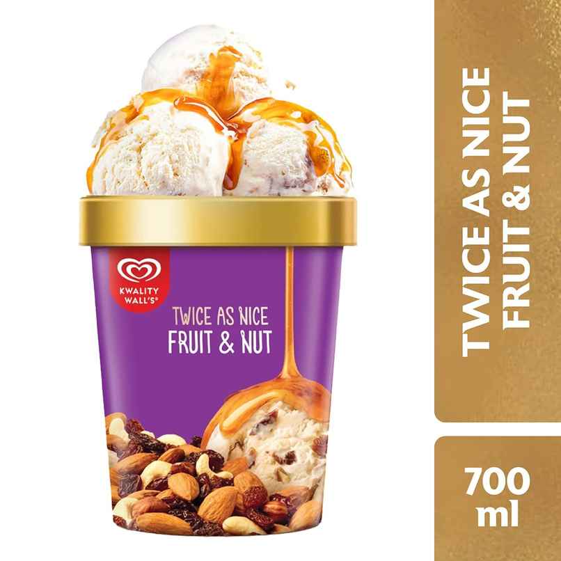 Kwality Wall's Fruit And Nut Tub | Creamy & Nutty Ice Cream Kwality Wall's Fruit And Nut Tub | Creamy & Nutty Ice Cream
