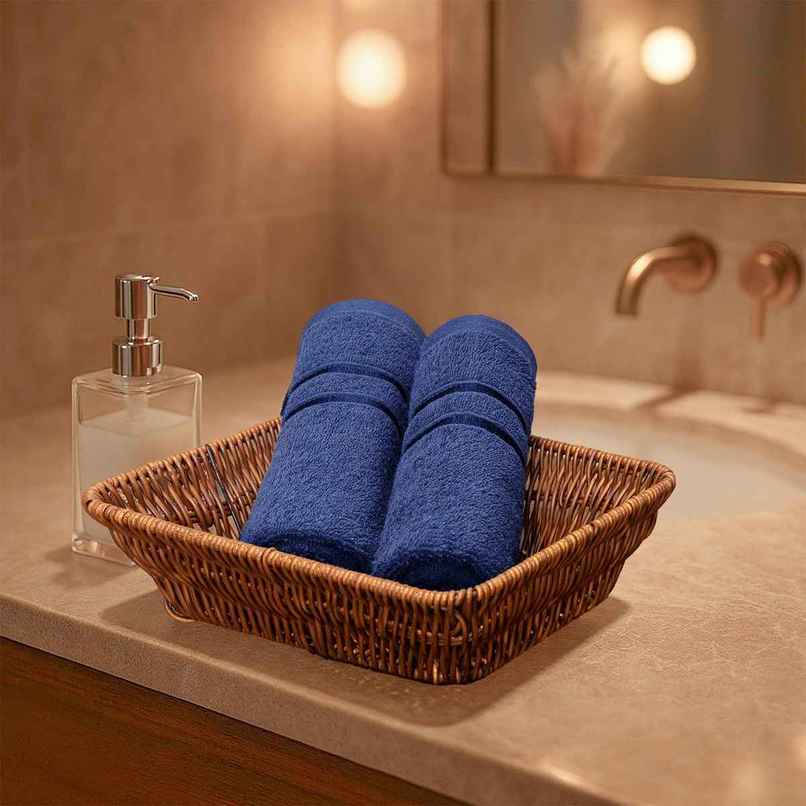 Home Elegance by My Trident Comfort Living Gym Cotton Hand Towel | New Navy Home Elegance by My Trident Comfort Living Gym Cotton Hand Towel | New Navy