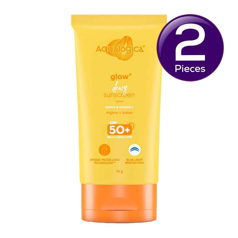 Aqualogica Glow+ Dewy Lightweight & Hydrating Travel-Friendly Sunscreen Gel Combo Aqualogica Glow+ Dewy Lightweight & Hydrating Travel-Friendly Sunscreen Gel Combo