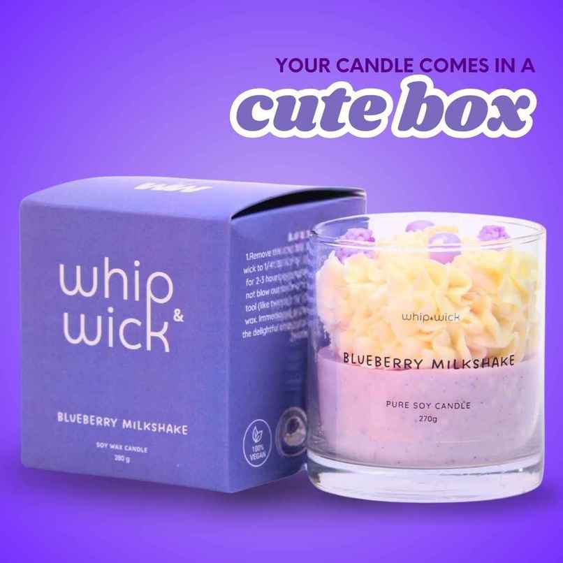 Whipand Wick Blueberry Milkshake Scented Candle