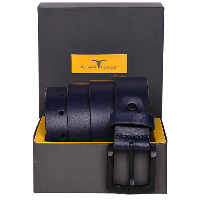 URBAN FOREST Men's Casual Leather Belt | Blue