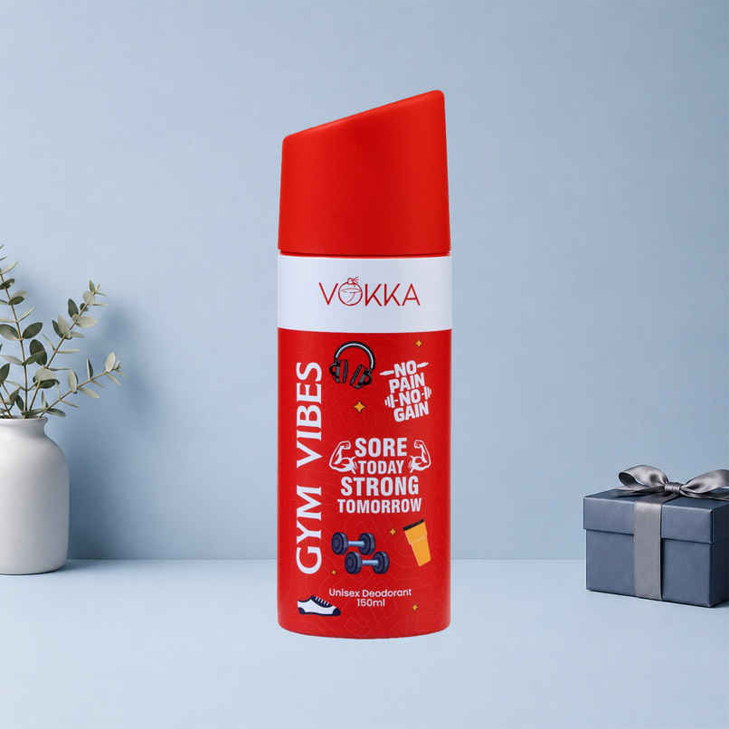 Vokka Gym Vibes Deodorant Body Spray Unisex Long Lasting Vokka Gym Vibes Deodorant Body Spray Unisex Long Lasting