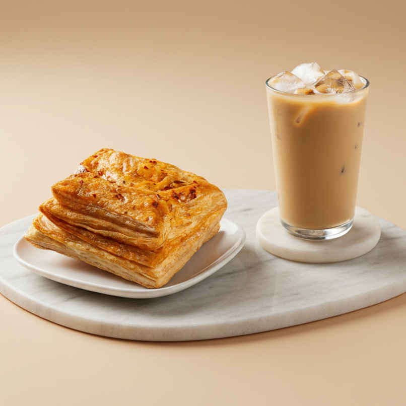 Veg Puff (1pc) & 250 Ml Cold Coffee (1pc) Combo Veg Puff (1pc) & 250 Ml Cold Coffee (1pc) Combo