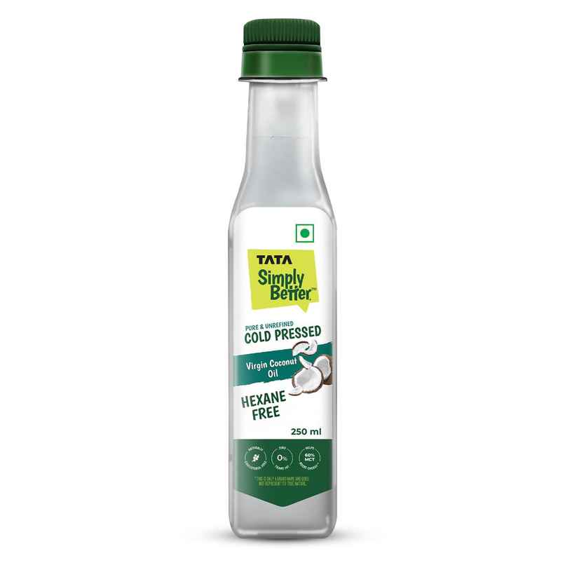 Tata Simply Better Virgin Coconut Cold Pressed Oil | Pure & Unrefined Oil Tata Simply Better Virgin Coconut Cold Pressed Oil | Pure & Unrefined Oil