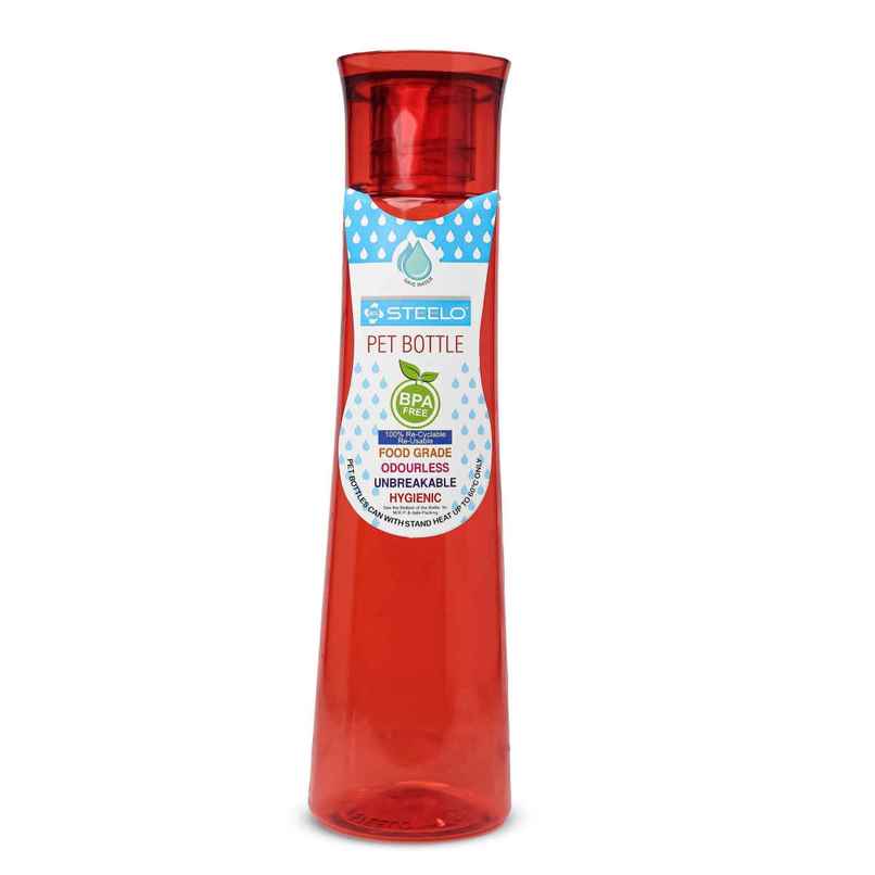 Steelo Plastic Selina Bottle | Red | 1 L