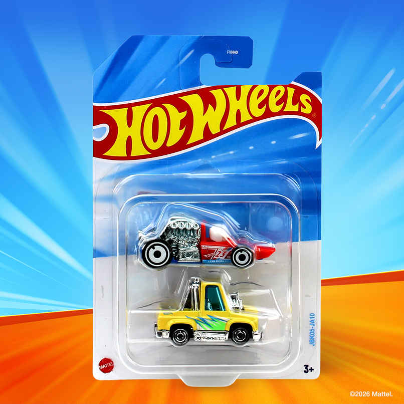 Hot Wheels 2-Car Pack of 1:64 Scale VehiclesTheme-JBK05 Hot Wheels 2-Car Pack of 1:64 Scale VehiclesTheme-JBK05
