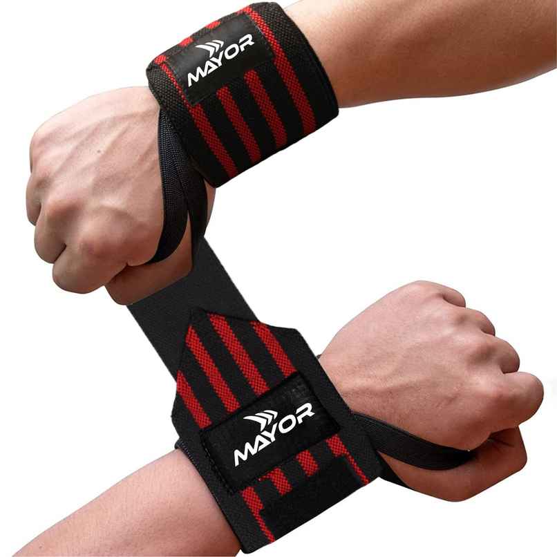 Mayor Secure Cotton Wrist Supporter For Gym Men And Women Wrist Support (Red, Free Size)